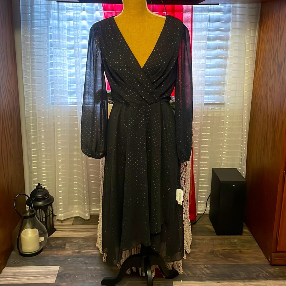 Tommy Hilfiger Black and Gold Dress